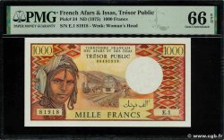 1000 Francs Numéro radar FRENCH AFARS AND ISSAS 1975 P.34
