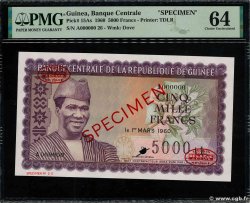 5000 Francs Spécimen GUINÉE 1960 P.15As pr.NEUF