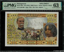 5000 Francs Spécimen MADAGASCAR 1950 P.049bs pr.NEUF