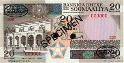 20 Shilin Spécimen SOMALIA 1983 P.33as FDC