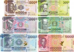 500 au 20000 Francs Lot GUINEA 2018 P.48 au P.52 FDC