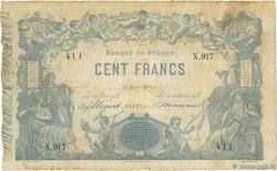 100 Francs type 1862 - Bleu à indices Noirs FRANCIA 1875 F.A39.11 RC+