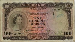 100 Rupees CEYLON 1954 P.053