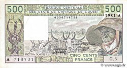 500 Francs ÉTATS DE L AFRIQUE DE L OUEST 1981 P.106Ab