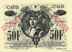 50 Francs Spécimen FRANCE regionalism and various 1993 UNC