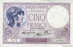5 Francs FEMME CASQUÉE modifié FRANKREICH 1939 F.04.14