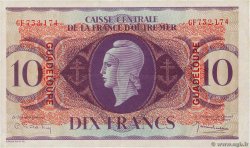 10 Francs Type anglais GUADELOUPE 1944 P.27a