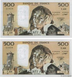 500 Francs PASCAL Lot FRANCE 1993 F.71.52