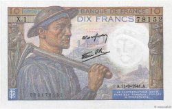 10 Francs MINEUR FRANCIA 1941 F.08.01 FDC
