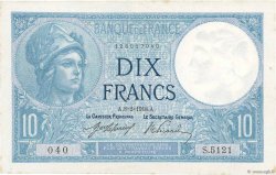 10 Francs MINERVE FRANCIA 1918 F.06.03