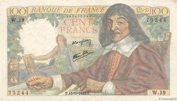 100 Francs DESCARTES FRANCIA 1942 F.27.01
