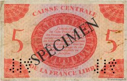 5 Francs Marianne CCFL Spécimen AFRIQUE ÉQUATORIALE FRANÇAISE Brazzaville 1944 A.118bS1 BC