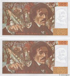 100 Francs DELACROIX modifié Fauté FRANCE 1982 F.69.06 UNC