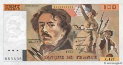 100 Francs DELACROIX modifié FRANCIA 1987 F.69.11 SC+