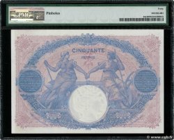 50 Francs BLEU ET ROSE FRANCE 1915 F.14.28 SUP+