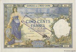 500 Francs Annulé TAHITI 1926 P.13as XF