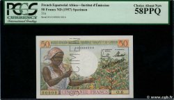 50 Francs type 1957 IE Spécimen AFRIQUE ÉQUATORIALE FRANÇAISE 1957 A.140aS SC