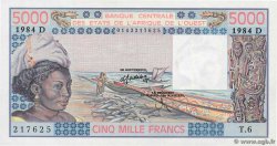 5000 Francs WEST AFRICAN STATES 1984 P.407De UNC-