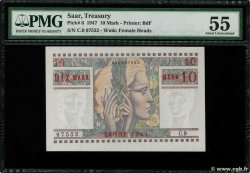 10 Mark SARRE FRANCE 1947 VF.47.01 AU