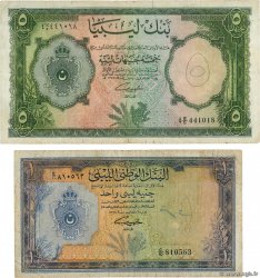 1 et 5 Pounds Lot LIBYA 1963 P.25 et P.26 VG