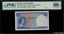 1 Rupee CEILáN 1952 P.049