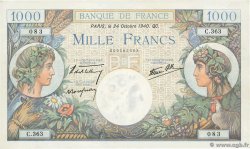 1000 Francs COMMERCE ET INDUSTRIE FRANCIA 1940 F.39.01 EBC