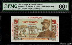 20 Francs Émile Gentil Numéro spécial GUADELOUPE 1946 P.33 FDC
