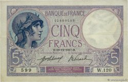 5 Francs FEMME CASQUÉE FRANCIA 1917 F.03.01 BB