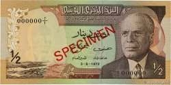 1/2 Dinar Spécimen TUNISIA 1972 P.66s AU