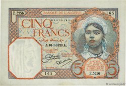 5 Francs ARGELIA 1929 P.077a