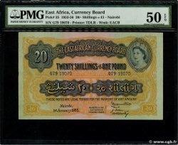 20 Shillings - 1 Pound EAST AFRICA 1955 P.35
