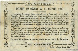 50 Centimes COSTA DE MARFIL 1917 P.01b MBC+