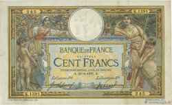 100 Francs LUC OLIVIER MERSON sans LOM FRANCIA 1911 F.23.03 BC