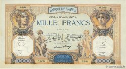 1000 Francs CÉRÈS ET MERCURE Spécimen FRANCIA 1927 F.37.01Sp EBC