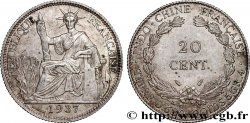 INDOCHINE FRANÇAISE 20 Centièmes 1937 Paris