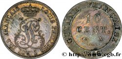 FRENCH GUIANA 10 Cent. (imes) monogramme de Louis-Philippe 1846 Paris
