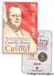 ITALIA Blister 2 Euro BICENTENAIRE DE LA NAISSANCE DU COMTE DE CAVOUR 2010 Rome