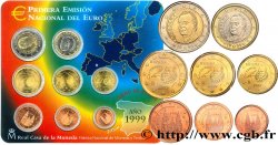 ESPAGNE SÉRIE Euro BRILLANT UNIVERSEL (8 pièces) 1999 Madrid
