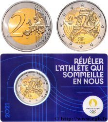 FRANCE Coin-Card 2 Euro JO PARIS 2024 - blister BLEU 2021 Pessac - Monnaie de Paris