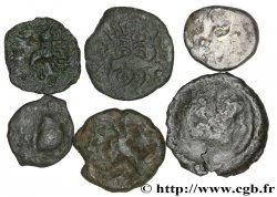 GALLO-BELGIAN - CELTIC Lot de 1 denier, 4 bronzes et 1 potin