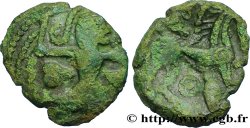 GALLIEN - BELGICA - BELLOVACI (Region die Beauvais) Bronze au personnage courant, aux feuilles et aux épis