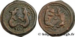 GALLIA BELGICA - SUESSIONES (Regione de Soissons) Potin aux animaux affrontés, classe II