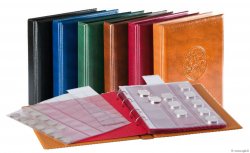 Classeur Louis marron Monnaies avec 10 pages assorties