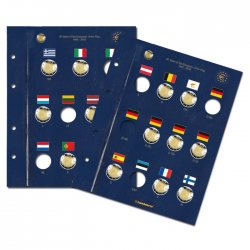 2 pages VISTA-EURO 2 Euro 30 ans du Drapeau européen - 2015 LEUCHTTURM