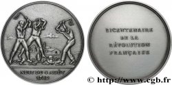 QUINTA REPUBBLICA FRANCESE Médaille, Bicentenaire de la Révolution, Nuit du 4 août 1789