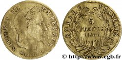 5 francs or Napoléon III, tête laurée 1866 Paris F.502/9