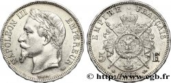 5 francs Napoléon III, tête laurée 1868 Strasbourg F.331/13