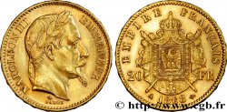 20 francs or Napoléon III, tête laurée 1868 Paris F.532/18