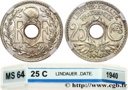 25 centimes Lindauer, maillechort 1940 F.172/4