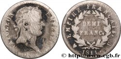 Demi-franc Napoléon Ier tête laurée, Empire français 1811 Turin F.178/33